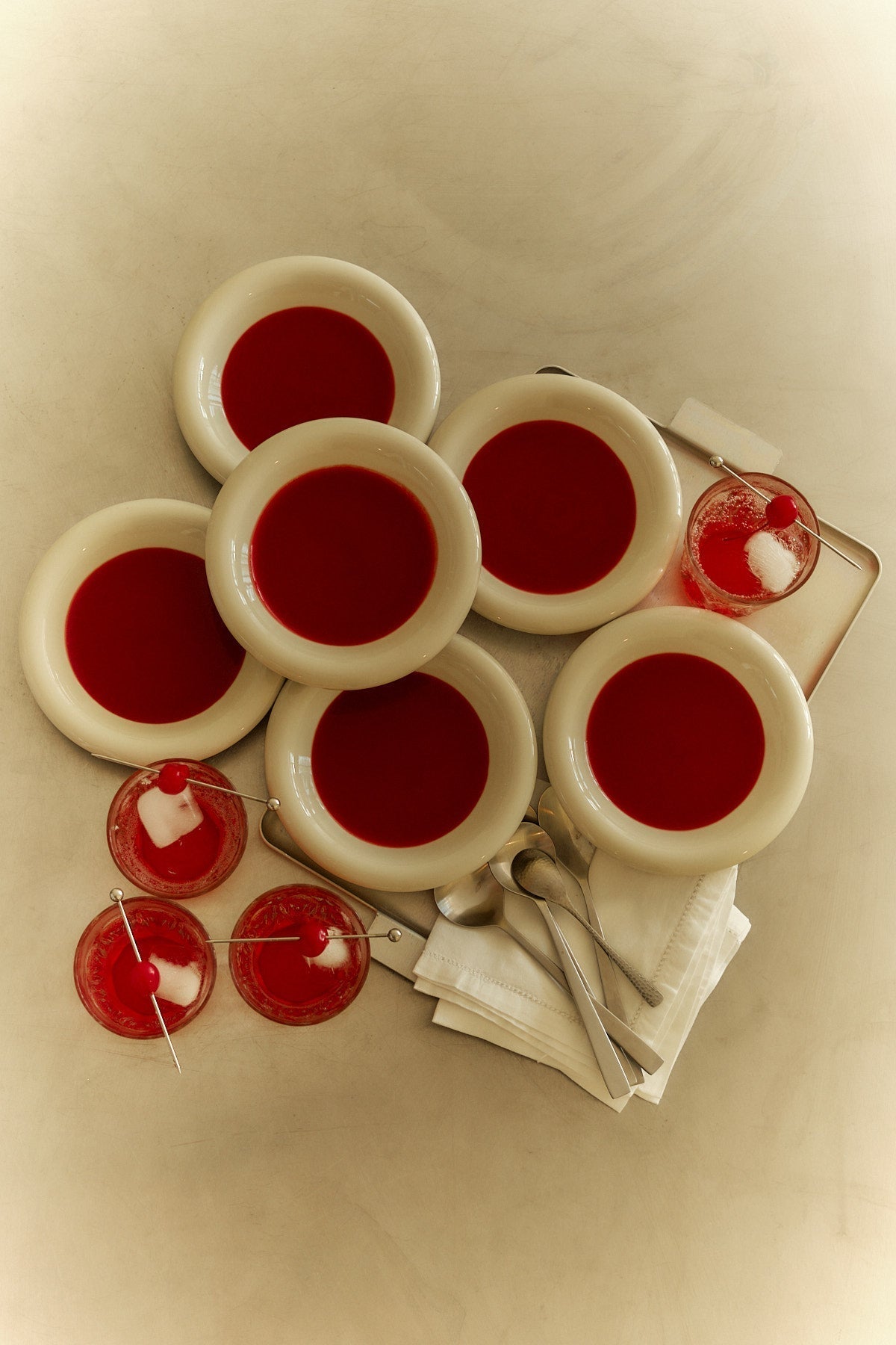 Soupe de fruits rouge